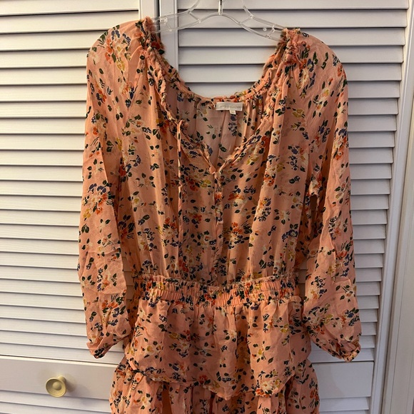 Floral Pink Ruffle Dress - Picture 2 of 3